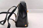 Authentic Salvatore Ferragamo Heel Motif Backpack Purse Leather Black Junk 1707I For Discount