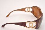 Authentic CHANEL Vintage Sunglasses CoCo Mark Plastic 6014 Brown 1876I Online now