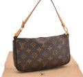 Authentic Louis Vuitton Monogram Pochette Accessoires Pouch M51980 LV 4301F on Sale