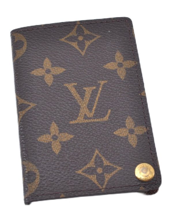 Auth Louis Vuitton Monogram Porte Cartes Credit Pression M60937 Card Case 3600F on Sale