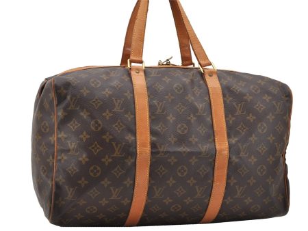 Authentic Louis Vuitton Monogram Sac Souple 45 Hand Boston Bag M41624 LV 8436F Sale