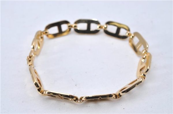 Authentic Christian Dior CD Logo Bracelet Gold Tone 2781F on Sale