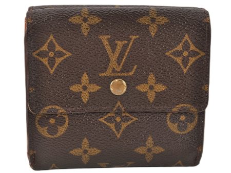 Authentic Louis Vuitton Monogram M61652 Porte Monnaie Billet Carte Credit 2068G on Sale