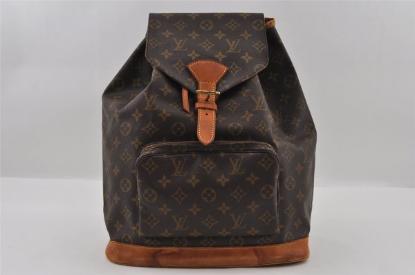 Authentic Louis Vuitton Monogram Montsouris GM Backpack M51135 LV 1716I Cheap