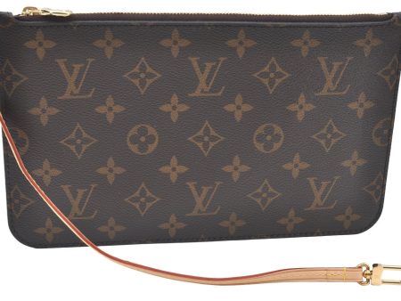 Authentic Louis Vuitton Monogram Neverfull Pouch Purse Clutch Bag LV K4411 For Discount