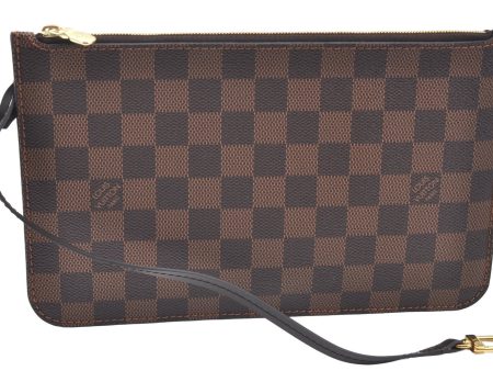 Authentic Louis Vuitton Damier Neverfull Pouch Purse Clutch Bag LV K4398 Online Hot Sale