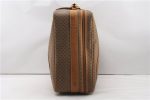 Authentic GUCCI Micro GG Web Sherry Line Trunk Case GG PVC Leather Brown 7315F Fashion