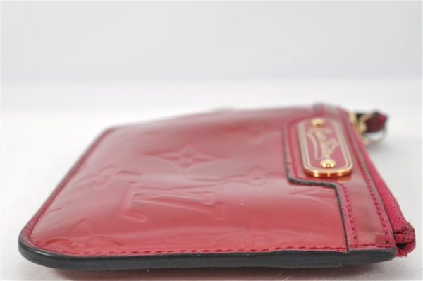 Authentic Louis Vuitton Vernis Pochette Cles NM Coin Purse Case M91669 Red 1903G on Sale