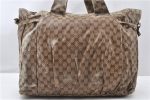 Auth GUCCI GG Crystal Hysteria Shoulder Tote Bag PVC Leather 197022 Brown 0949G For Discount