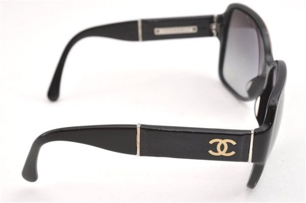 Authentic CHANEL Vintage Sunglasses CoCo Mark Plastic 5230-Q-A Black 1994G Sale