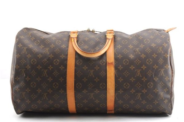 Authentic Louis Vuitton Monogram Keepall 55 Travel Boston Bag M41424 LV 2902F Online Sale