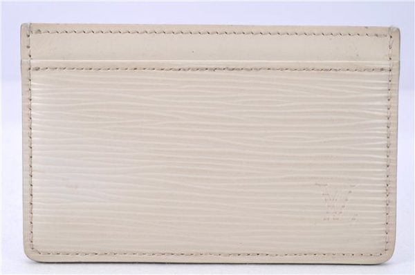 Authentic Louis Vuitton Epi Porte Cartes Simple Card Case White M6030J LV 2011G Online Sale