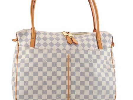 Authentic Louis Vuitton Damier Azur Figheri GM Shoulder Tote Bag N41175 LV 2036G Sale