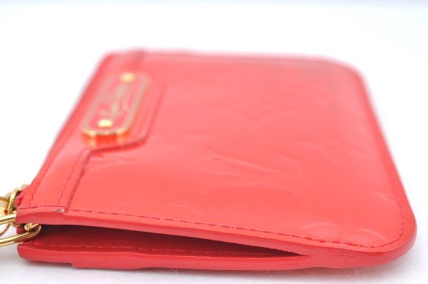 Authentic Louis Vuitton Vernis Pochette Cles NM Coin Purse Case M91669 Red K4550 Online