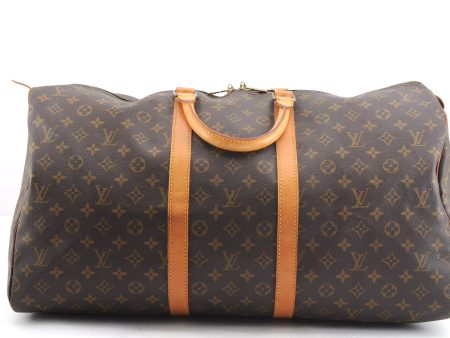 Authentic Louis Vuitton Monogram Keepall 55 Travel Boston Bag M41424 LV 2902F Online Sale