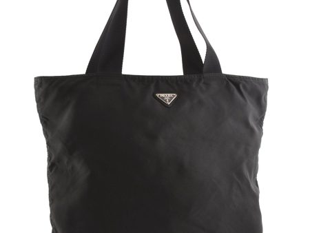 Authentic PRADA Vintage Nylon Tessuto Shoulder Tote Bag Black 1941G Discount