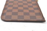 Authentic Louis Vuitton Damier Neverfull Pouch Purse Clutch Bag LV 6511F For Discount