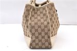 Auth GUCCI Web Sherry Line Princy Tote Bag GG Canvas Leather 163805 Brown 4386F Online Hot Sale