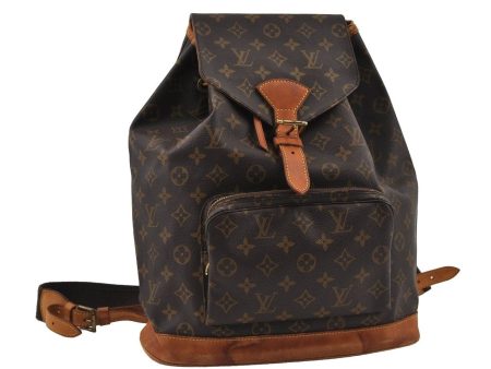 Authentic Louis Vuitton Monogram Montsouris GM Backpack M51135 LV 1716I Cheap