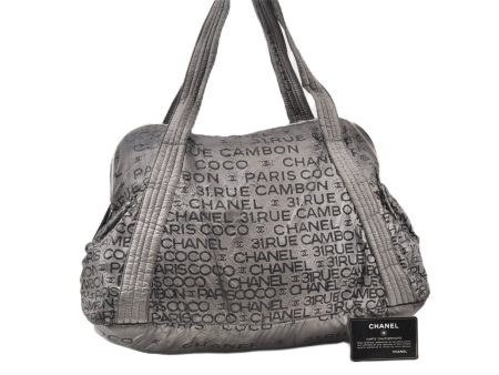 Authentic CHANEL Unlimited Polyester Shoulder Tote Bag Gray CC 0270G Online