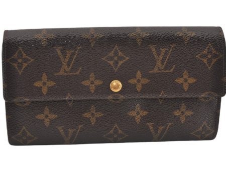 Auth Louis Vuitton Monogram Pochette Porte Monnaie Credit Wallet M61726 LV 0938G Fashion