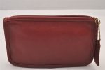 Authentic OLD COACH Vintage Pouch Purse Leather Red 0978I Fashion