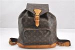 Authentic Louis Vuitton Monogram Montsouris GM Backpack M51135 LV 8265F For Cheap