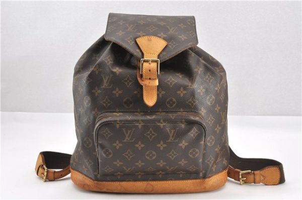 Authentic Louis Vuitton Monogram Montsouris GM Backpack M51135 LV 8265F For Cheap