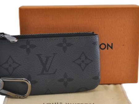 Auth Louis Vuitton Monogram Eclipse Pochette Cles Coin Purse Bi-color Box 4960F Cheap