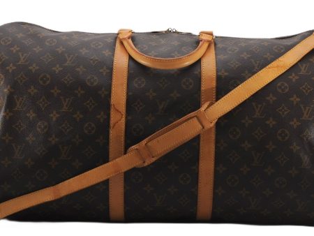 Authentic Louis Vuitton Monogram Keepall Bandouliere 60 M41412 Boston Bag 6724F on Sale