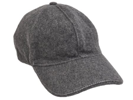 Authentic GUCCI Web Sherry Line Cap Wool Size L Gray 2460I Cheap