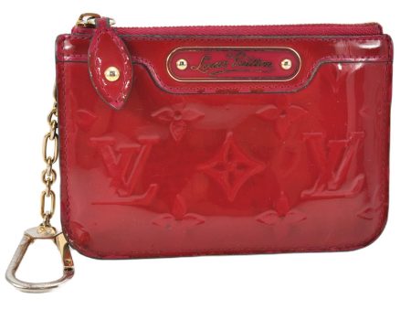 Authentic Louis Vuitton Vernis Pochette Cles NM Coin Purse Case M91669 Red 1903G on Sale