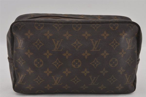 Auth Louis Vuitton Monogram Trousse Toilette 28 Clutch Bag M47522 Junk 2497I Cheap