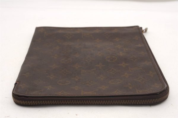 Authentic Louis Vuitton Monogram Poche Documents Document Case Old Model K4650 Cheap