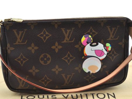 Auth Louis Vuitton Monogram Panda Pochette Accessoires Pouch M51981 LV J9061 Cheap