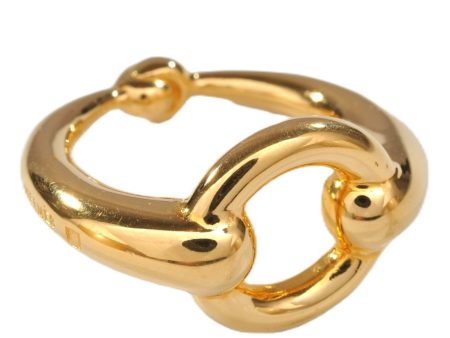 Authentic HERMES Scarf Ring Moris Circle Design Gold 3178F Online