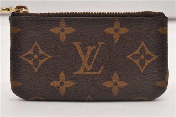 Authentic Louis Vuitton Monogram Pochette Cles Coin Purse Case M62650 LV 1923G Hot on Sale