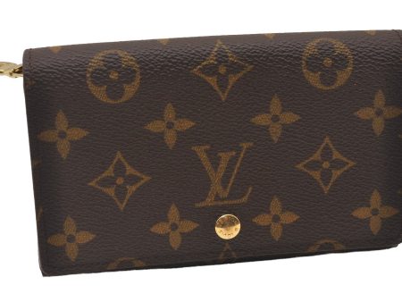 Auth Louis Vuitton Monogram Porte Monnaie Billets Tresor Wallet M61730 LV 0906I Sale