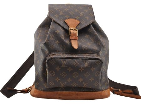 Authentic Louis Vuitton Monogram Montsouris GM Backpack M51135 LV 2063I Cheap