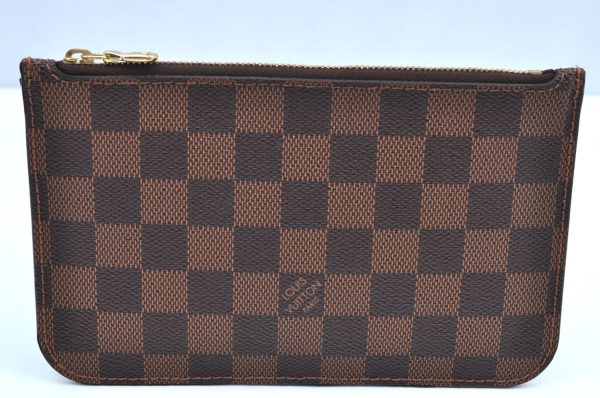 Authentic Louis Vuitton Damier Neverfull Pouch Purse Clutch Bag LV K4393 Sale