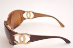 Authentic CHANEL Vintage Sunglasses CoCo Mark Plastic 6014 Brown 1876I Online now