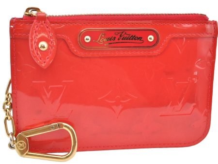 Authentic Louis Vuitton Vernis Pochette Cles NM Coin Purse Case M91669 Red K4550 Online