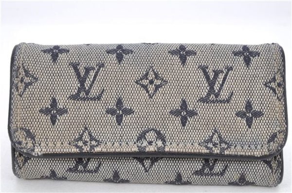 Auth Louis Vuitton Monogram Mini Multicles 4 Four Hooks Key Case Blue LV 2029G Online Sale