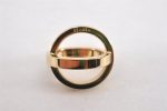 Authentic HERMES Scarf Ring Cosmos Bijouterie Fantaisie Gold Tone K4816 Hot on Sale