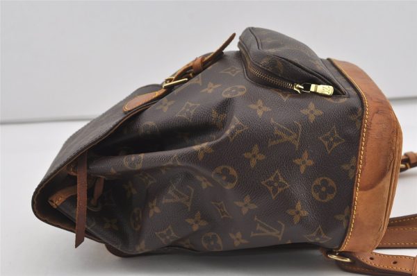 Authentic Louis Vuitton Monogram Montsouris MM Backpack M51136 LV 1663I For Cheap