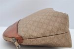 Authentic CELINE Macadam Blason Pattern Hand Pouch Purse PVC Leather Beige K4897 Supply