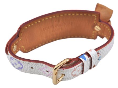 Auth Louis Vuitton Monogram Multicolor Bracelet Porto Address M92594 White 2676F Cheap