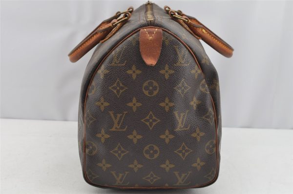 Authentic Louis Vuitton Monogram Speedy 30 Hand Boston Bag M41526 LV Junk 2090I For Sale