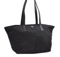 Authentic PRADA Vintage Nylon Tessuto Leather Shoulder Tote Bag Black 9062F Fashion