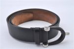 Authentic GUCCI Vintage Belt Leather Size 90cm 35.4  Black 3466F For Cheap